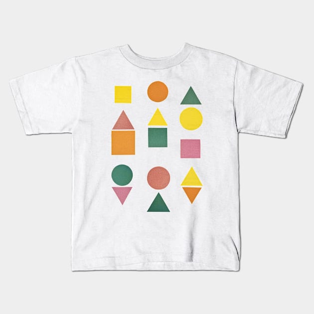 Shape Sorter Kids T-Shirt by Cassia